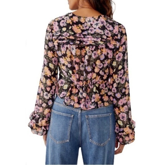 Free People NWT Maybel Ruffle Crop Top Size Medium - Picture 3 of 11